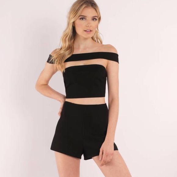Never worn: Black cut-out romper size small - Picture 3 of 7